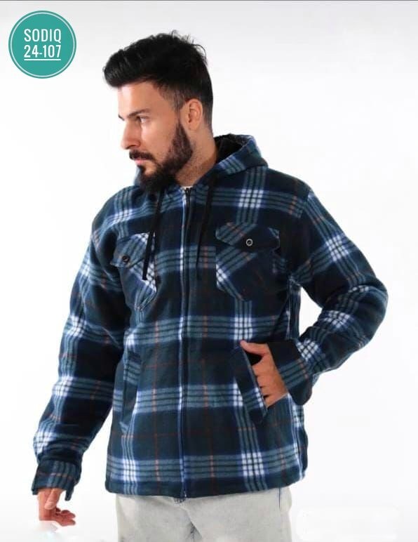 мужская утепленная рубашка с капюшоном,теплая мужская рубашка в клетку с капюшоном,теплая рубашка с капюшоном,мужская теплая рубашка с капюшоном,рубашка с капюшоном