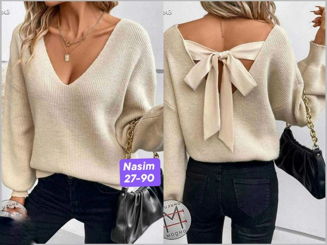 кофта с бантом,женская блузка,свитер с бантом на спине,женские кофты,кофта с открытой спиной