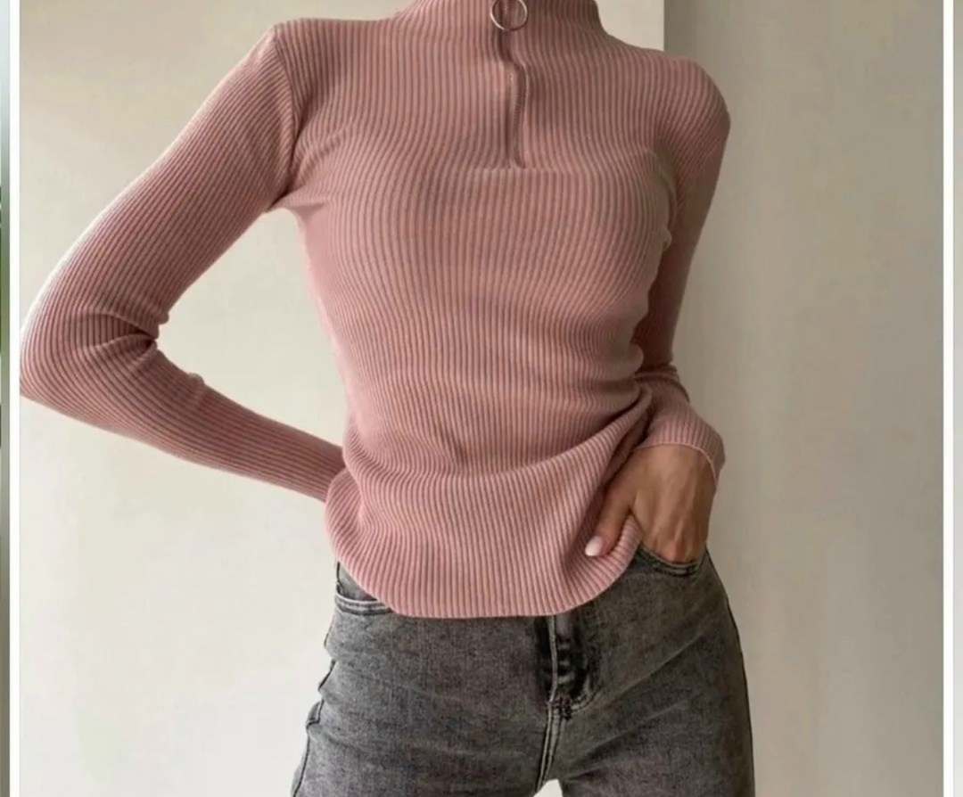 водолазка женская,водолазка женская в рубчик,женский водолазка лапша размер единый (42-48),водолазка женская в рубчик на молнии без горла,кофта лапша с замочком