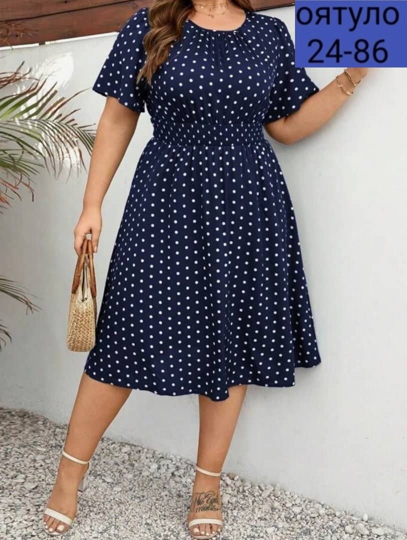 женское платье больших размеров,женское платье в горошек,платье большие размеры,летнее платье больших размеров,платье для полных