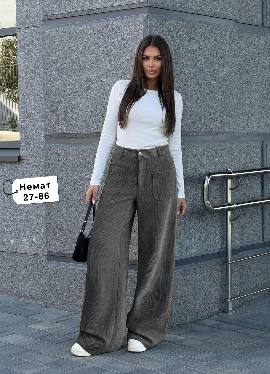 брюки вельветовые палаццо,штаны вельвет,женские вельветовые прямые брюки,брюки женские вельветовые,брюки коричневые микровельвет shinelbrend
