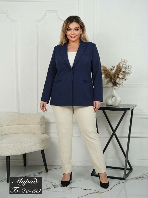 брючный костюм женский темно синий,синий костюм из костюмной ткани с жакетом и брюками urs 24-373-2,брючный костюм,костюм деловой брючный,синий костюм из костюмной ткани с жакетом и брюками
