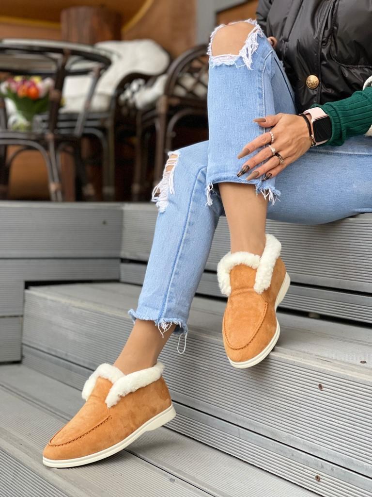 лоферы женские loro piana,,зимние лоферы с мехом,зимние лоферы,лоферы женские зимние