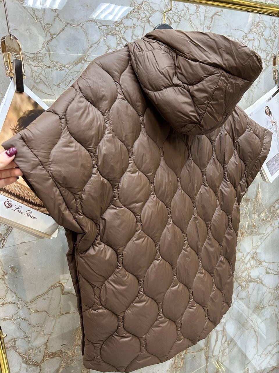 зимний пуховый жилет с рукавами "летучая мышь" в сетку,пуховой жилет,теплый жилет,жилет стеганый,женский пуховой жилет janveny