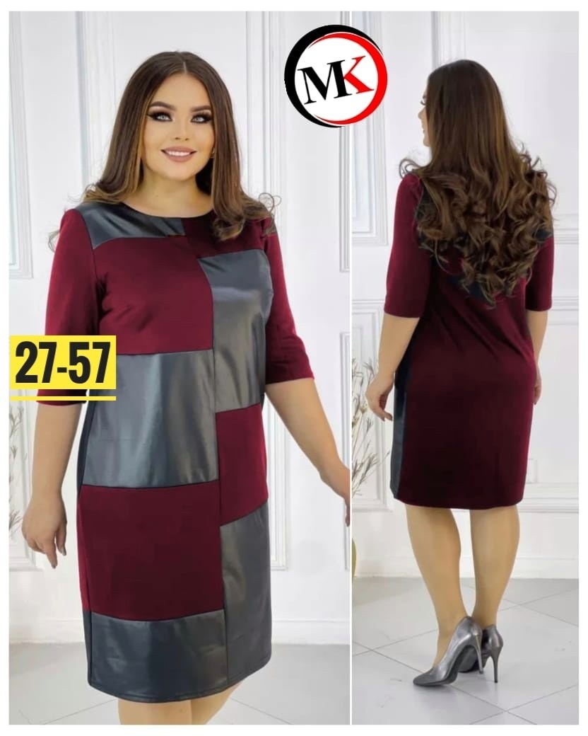 платье большие размеры,платье женское,ткань трикотаж,платье комбинированное,платье