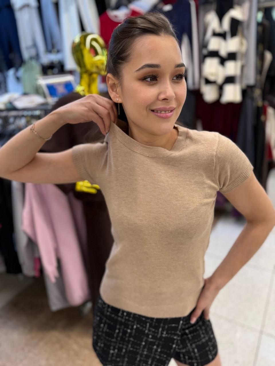 кофта женская,свитер пуловер,джемпер,джемпер с короткий рукавом,джемпер кашемировый