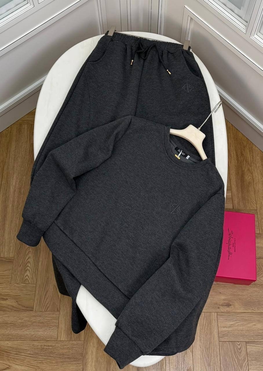 трикотажный костюм,стильные костюмы,серый брючный костюм,женский костюм,кашемир костюм женский брючный