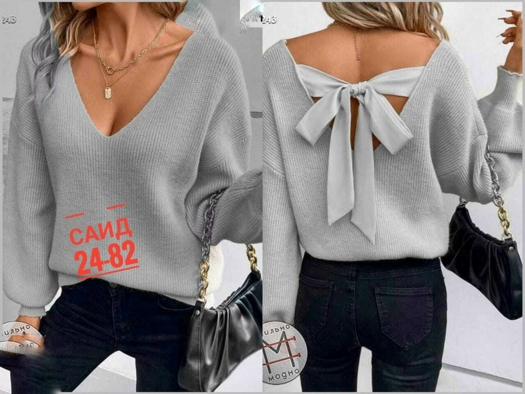 кофта с бантом,женская блузка,кофта женская,модная кофта,свитер женский с бантом на спине