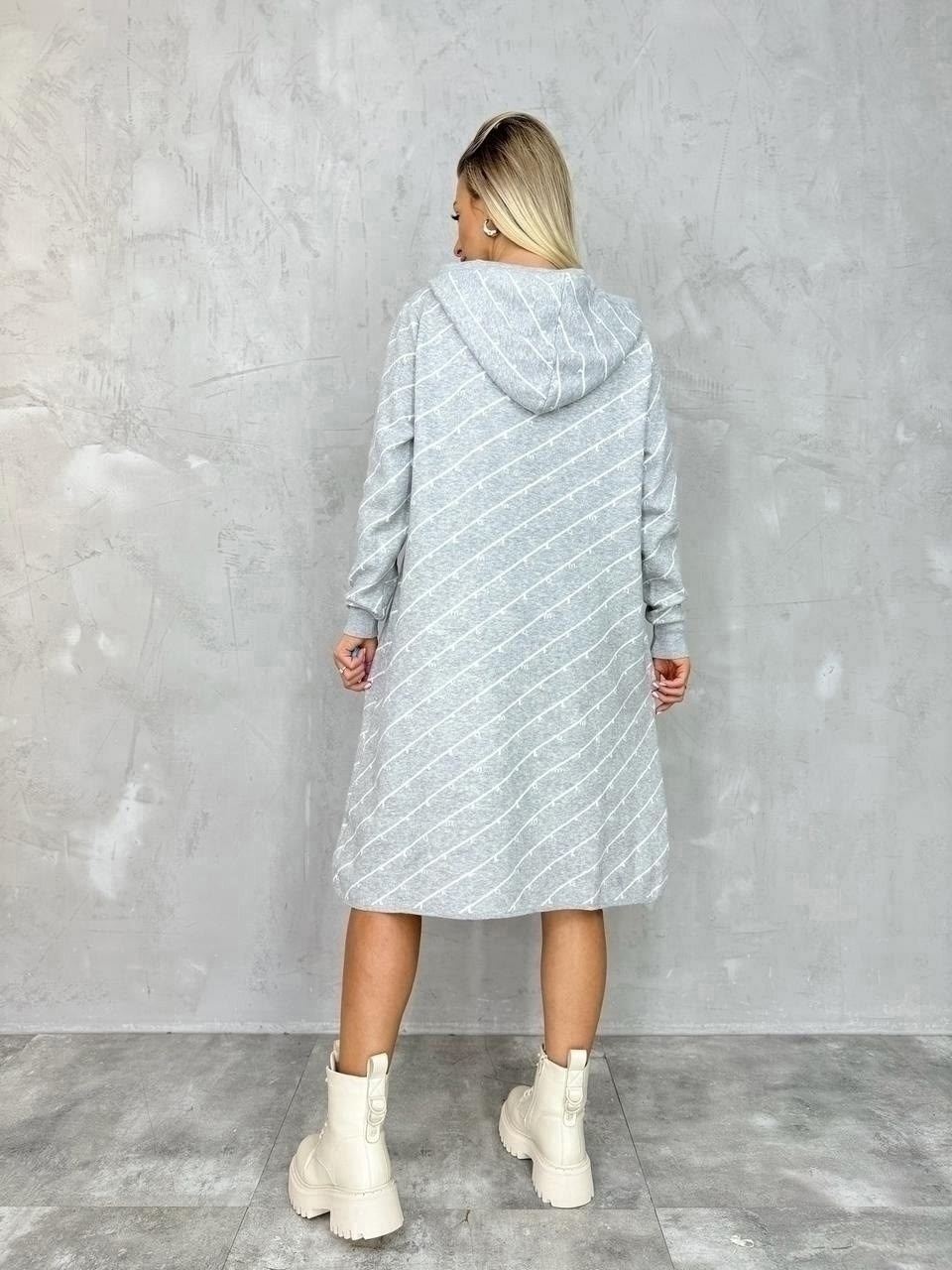 теплое вязаное платье,платье теплое,теплая туника,вязаное платье,трикотажное платье с капюшоном