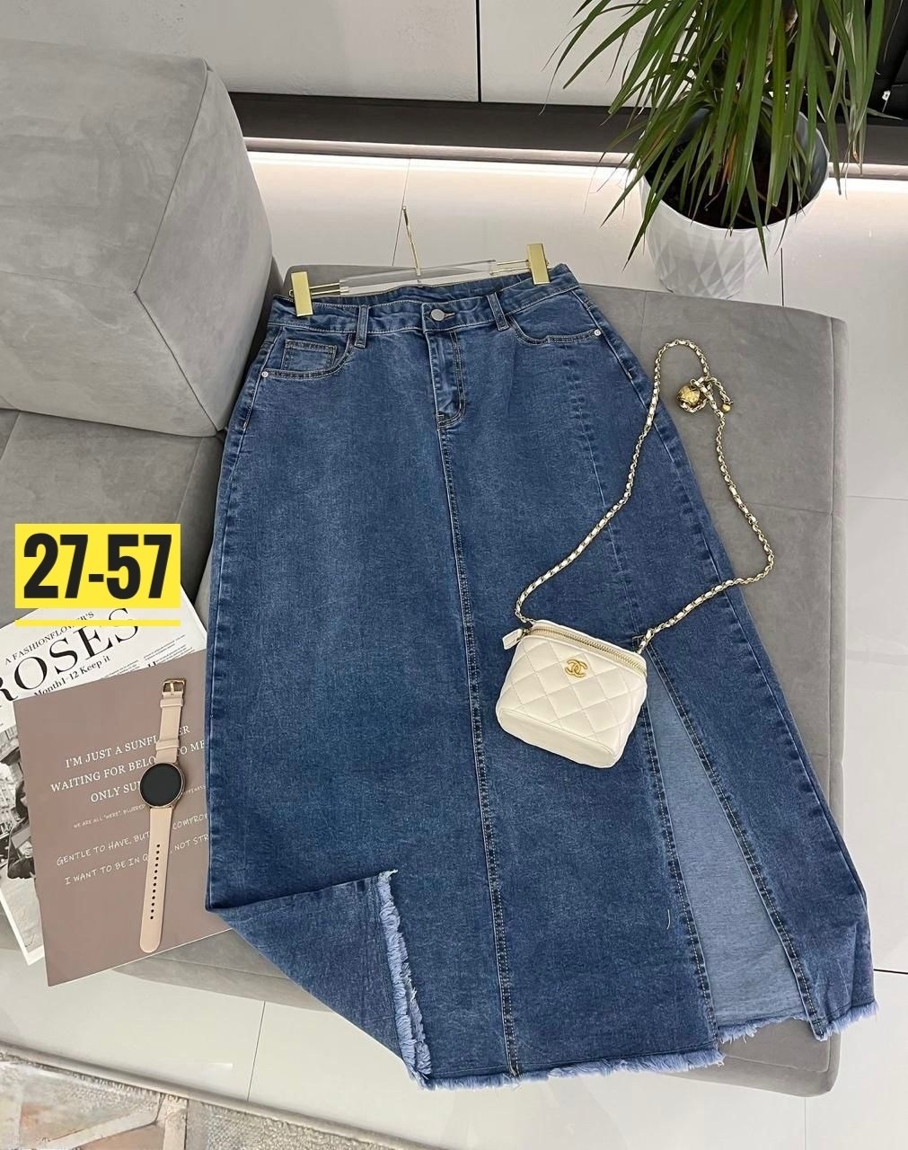 джинсовая юбка,юбка джинсовая женская,юбка из джинсов 2026,юбка джинсовая карандаш с разрезом fashion anastation,юбка джинсовая миди