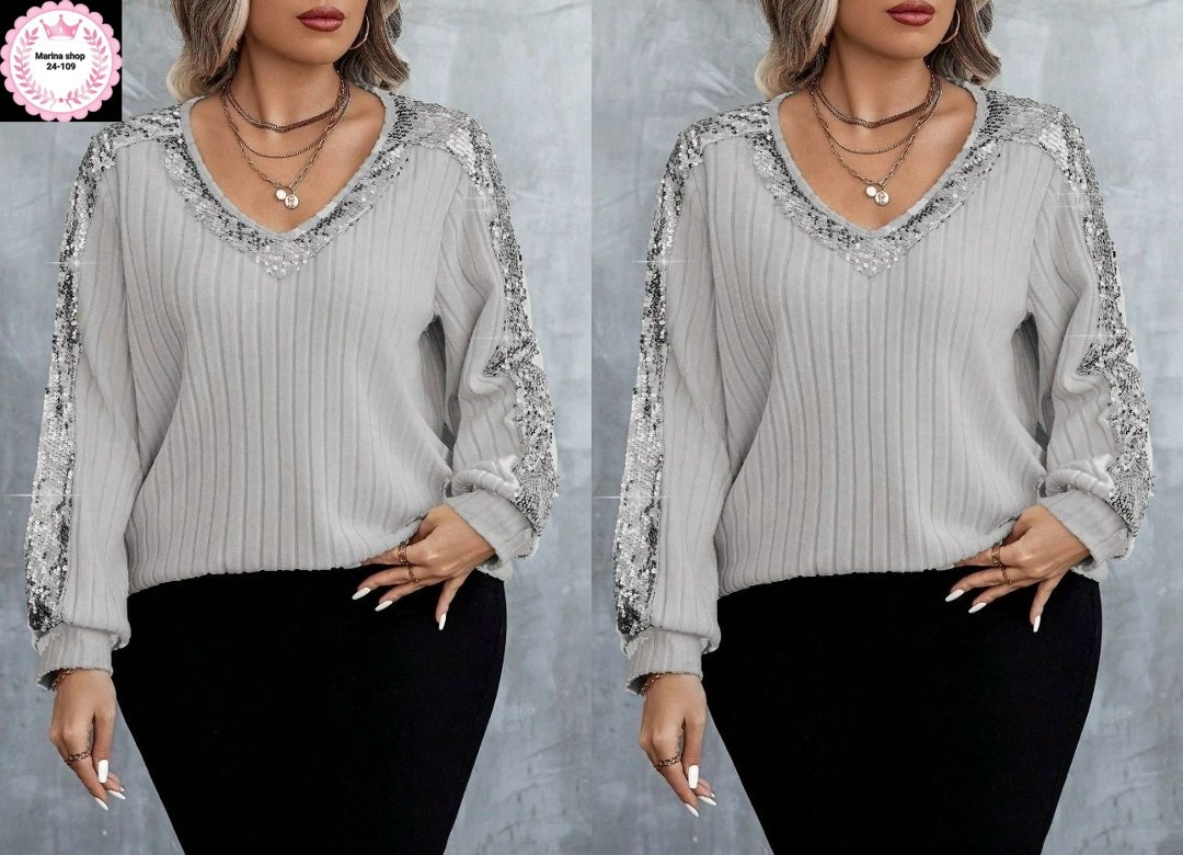 женская кофточка,кофта женская,shein curve+ блузка для женщин большого размера с блестками,блузка женская,кофточка