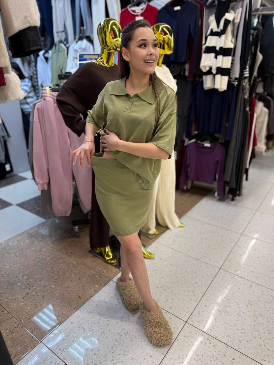 трикотажный костюм с юбкой,трикотажные костюмы женские,костюм с юбкой трикотажный теплый mici oha,костюм трикотажный,костюм с юбкой женский