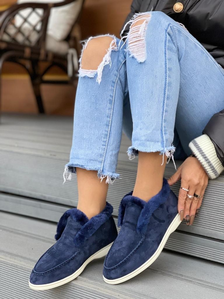 лоферы женские loro piana,,зимние лоферы с мехом,зимние лоферы,лоферы женские зимние