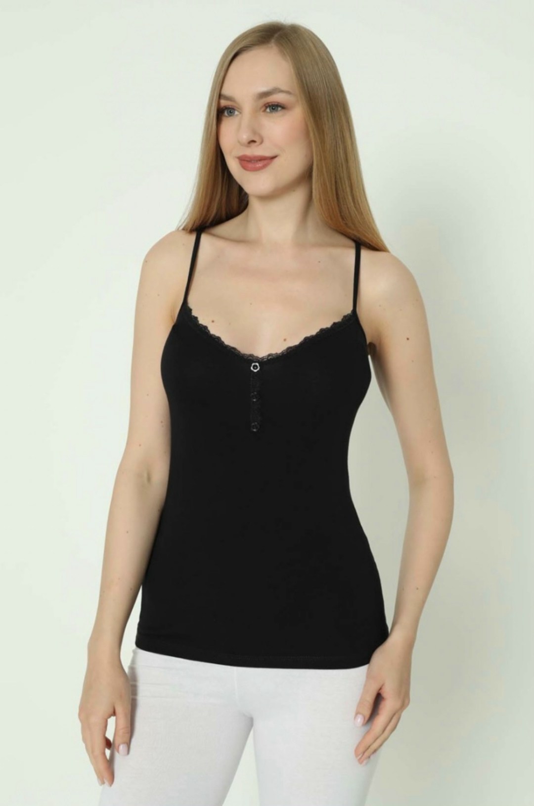 турецкое белье ozkan майка,женская майка,майка на тонких бретельках,нижнее белье майка,ozkan underwear майка женская черная