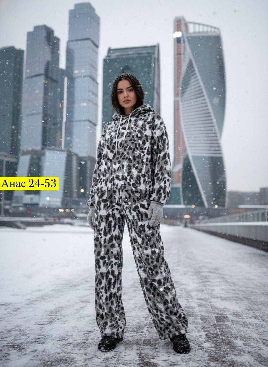 костюм спортивный look cool,женский спортивный костюм с леопардовым принтом,костюм леопардовый женский,костюм на флисе,женский костюм