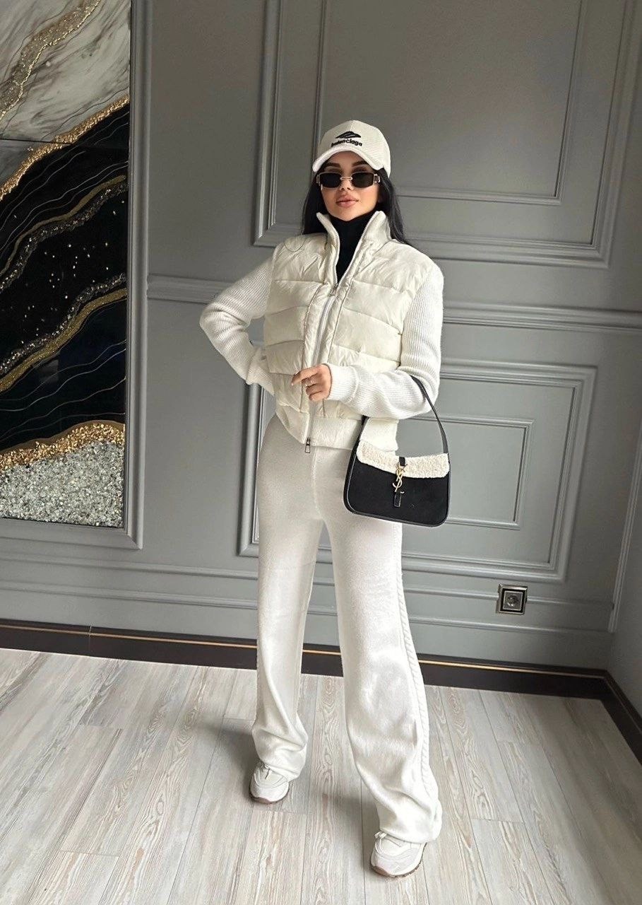 кашемировый костюм,женский костюм,женская жилетка,костюм белый,спортивные костюм