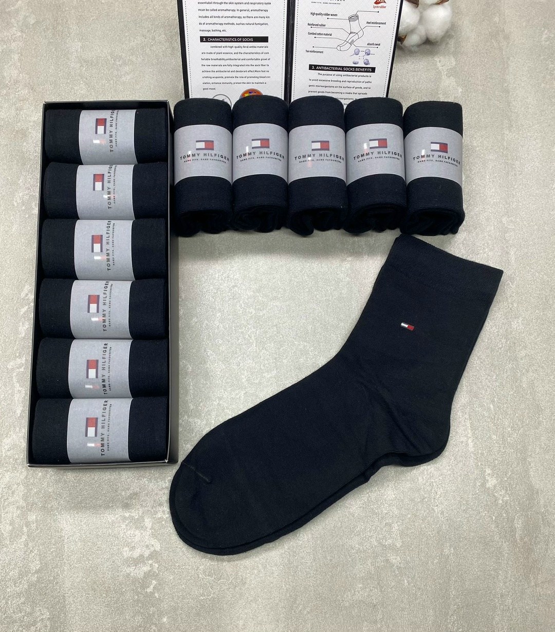 носки мужские набор в подарочной упаковке 6 шт. tommy hilfiger,носки набор в подарочной упаковке 6 шт. tommy hilfiger,комплект носков tommy hilfiger 6 пар,комплект носков tommy hilfiger,комплект носки