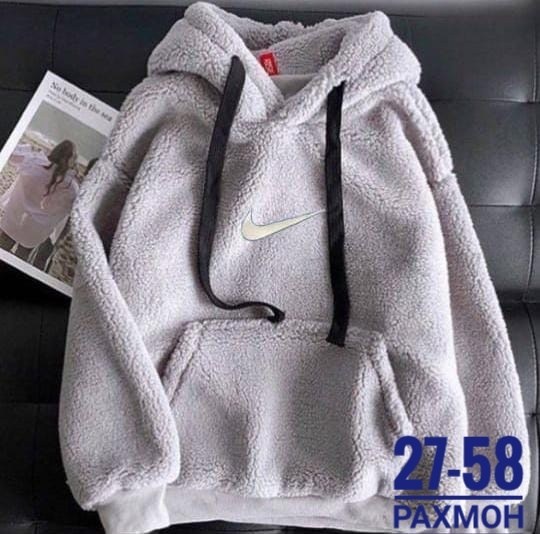 плюшевое худи nike,плюшевое худи,худи барашка nike,толстовка кофта,толстовка в стиле