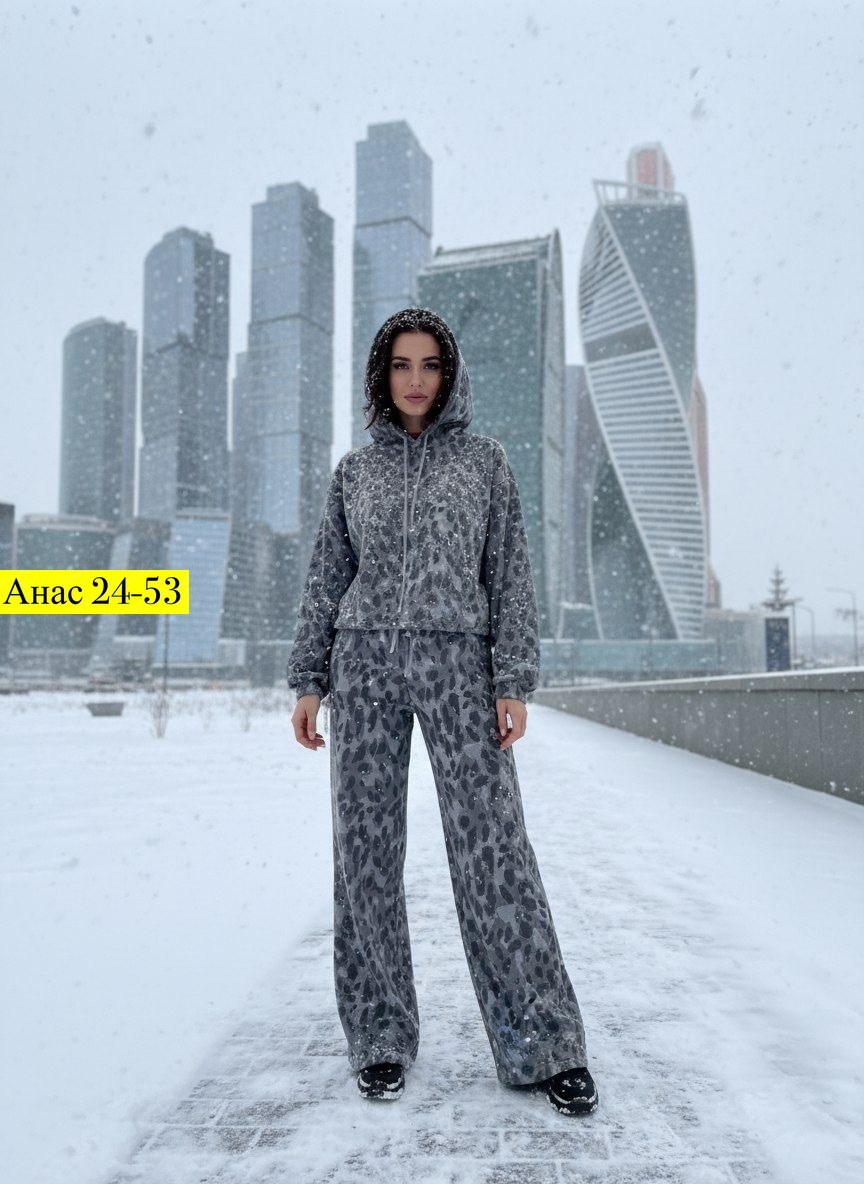 костюм спортивный look cool,женский спортивный костюм с леопардовым принтом,костюм леопардовый женский,костюм на флисе,женский костюм