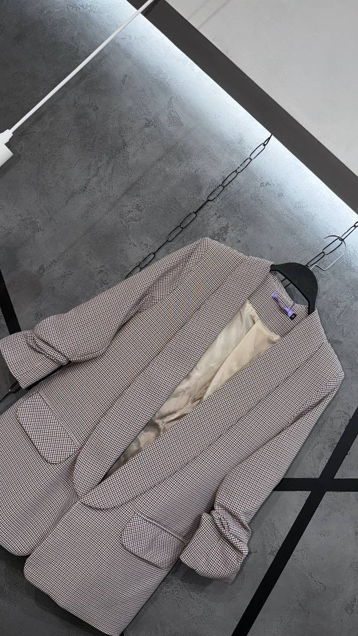 женский повседневный пиджак в клетку,костюм в клетку,женский шерстяной блейзер в клетку,женский пиджак,блейзер женский клетчатый