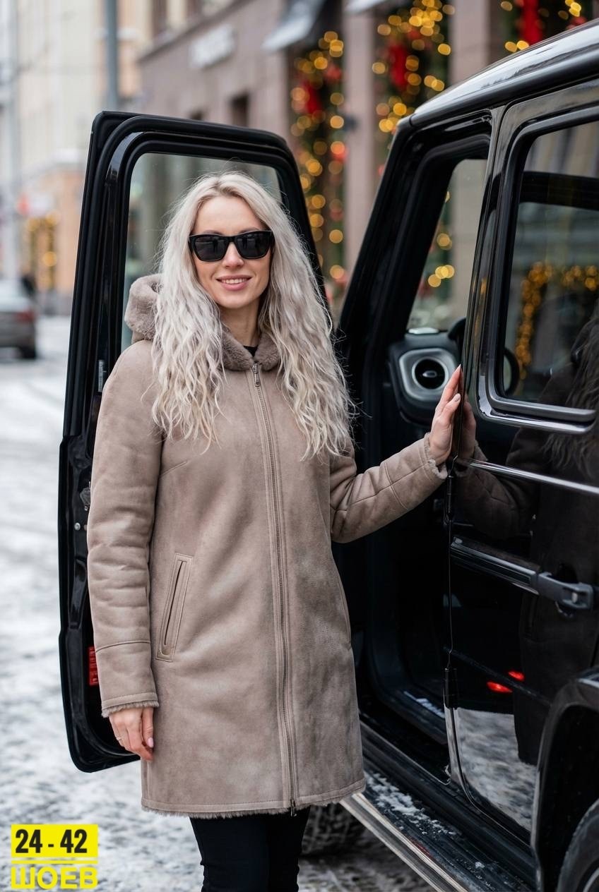 натуральная дубленка женская,дубленка,дубленка из овчины,дубленка женская каляев 41891,коричневая дубленка женская