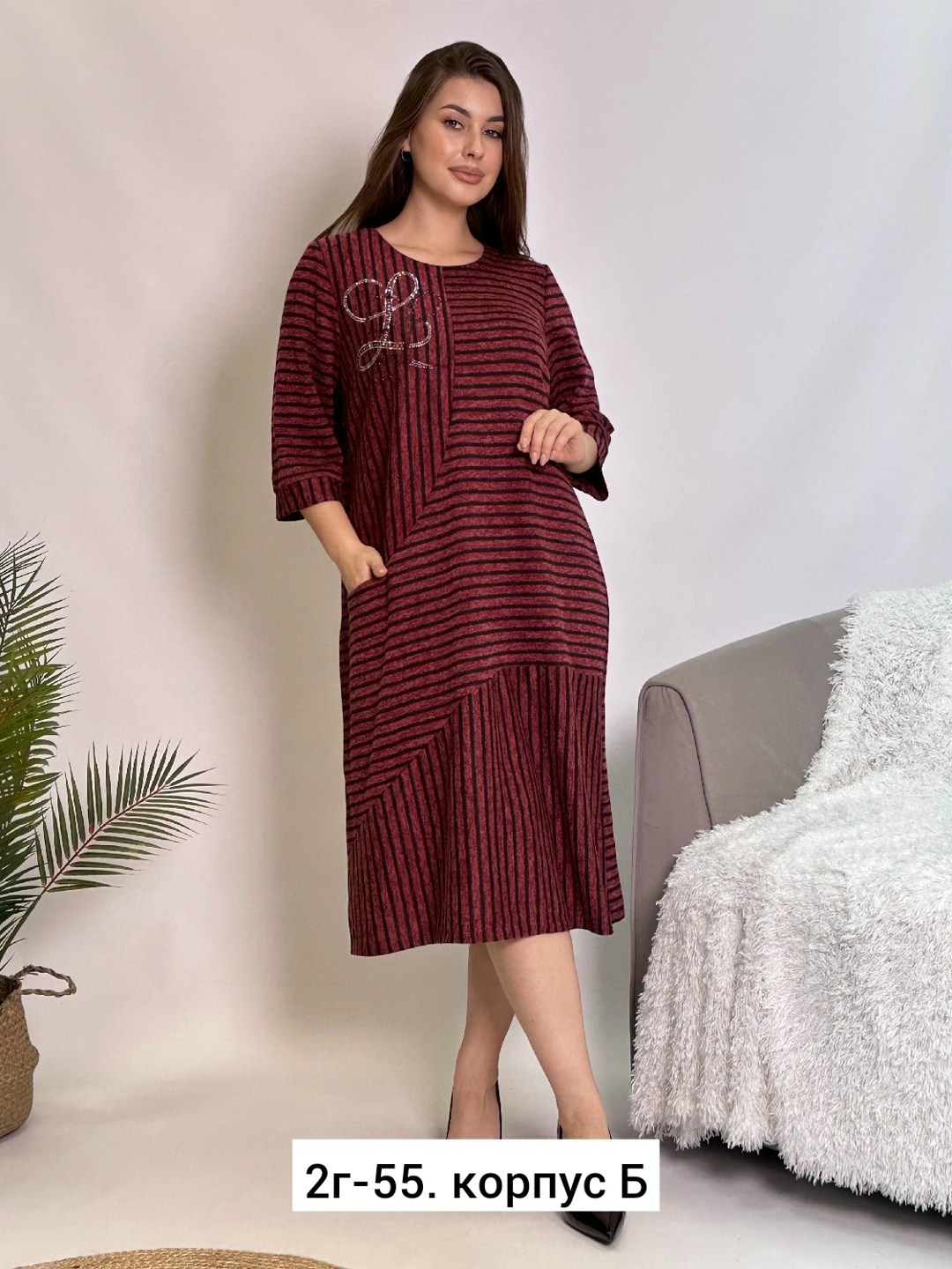 платье,платье женская,платье трикотажное в полоску бордовое ltmoda,женское платье миди,женское платье больших размеров