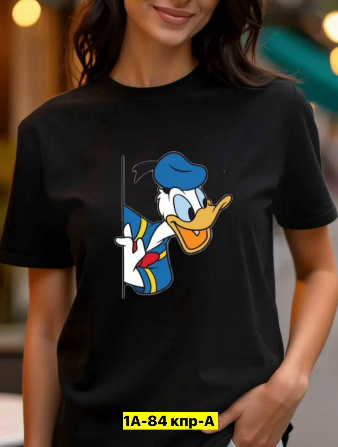 футболка дональд дак утка дисней,женская футболка,футболки для пар,футболка с принтом мультфильма дональд дак,футболка