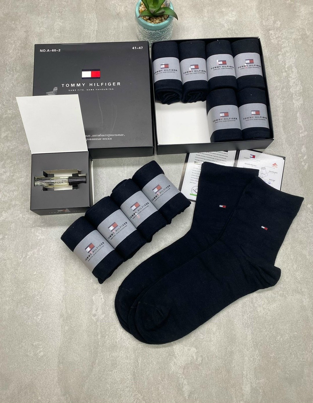 носки мужские tommy hilfiger в подарочной коробке,носки комплект,мужские наборы с носками,комплект носки мужские,комплект носков tommy hilfiger