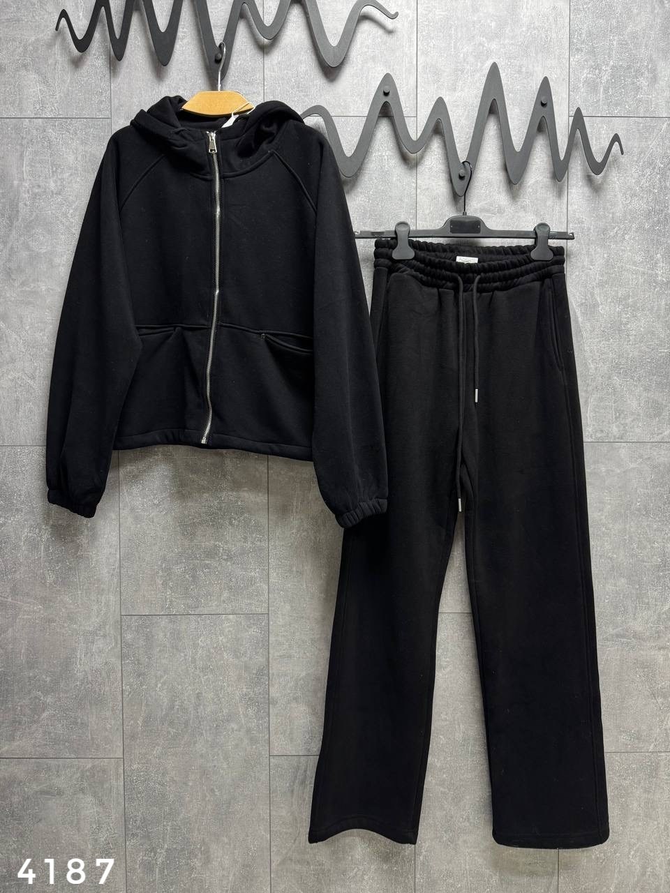 спортивный костюм на молнии без начеса оверсайз modern_girlie,спортивный костюм,повседневные костюмы,спортивный костюм для женщин,худи на молнии оверсайз zuzo 250225142