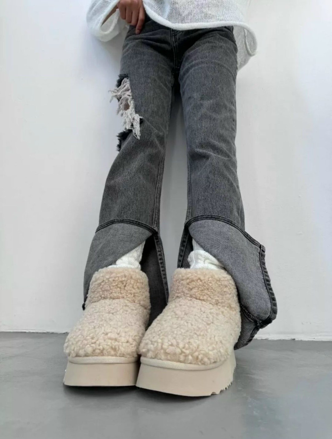 зимние угги на платформе yourbox цвет бежевый,зимние угги на платформе yourbox цвет светло-бежевый,угги женские экомех бежевый,зимние угги на платформе yourbox,угги женские экомех