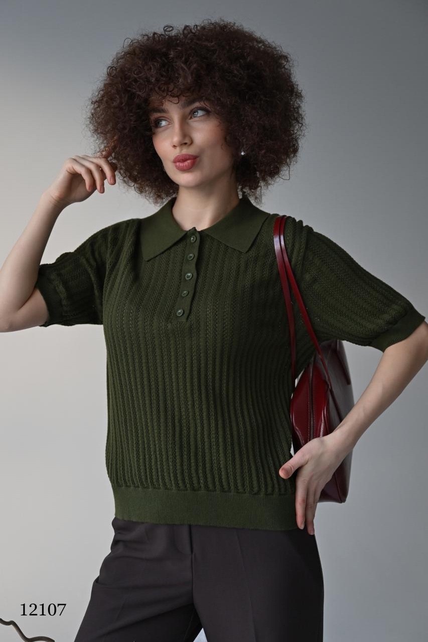 джемпер женский поло,женский джемпер,голубой джемпер,джемпер летний,джемпер