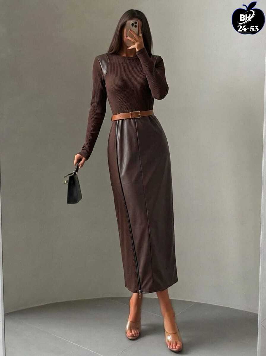 платье женское,кожаный сарафан,юбка из экокожи,платье стильное,кожаный сарафан длинный