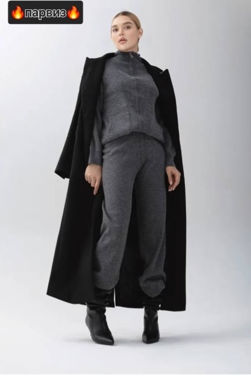 трикотажный женский костюм,трикотажный костюм,трикотажные брюки,вязаные костюмы,спортивные брюки женские finn flare fae11172 серые l