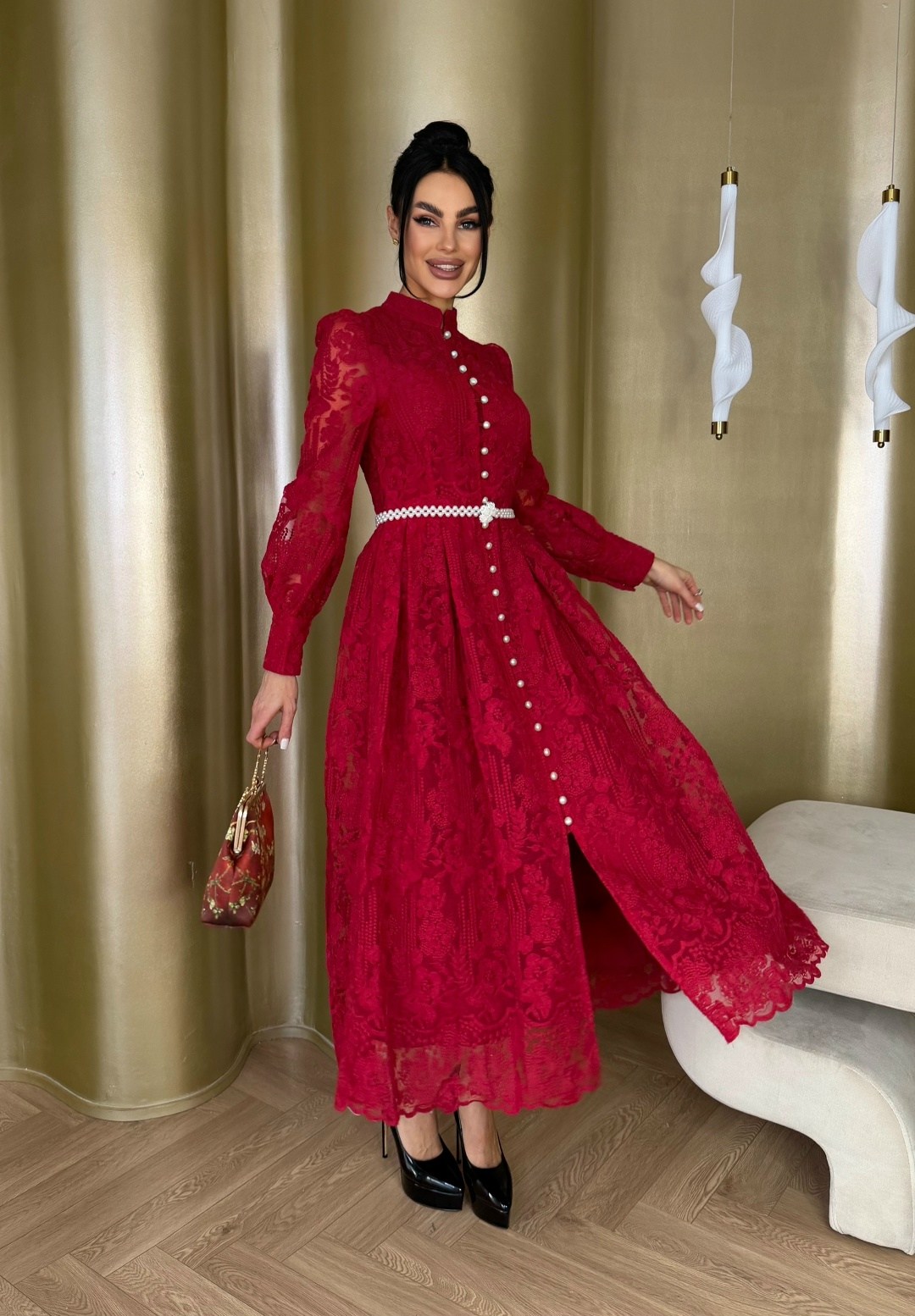 кружевное платье,платье,красное кружевное платье,платье гипюр,женское платье