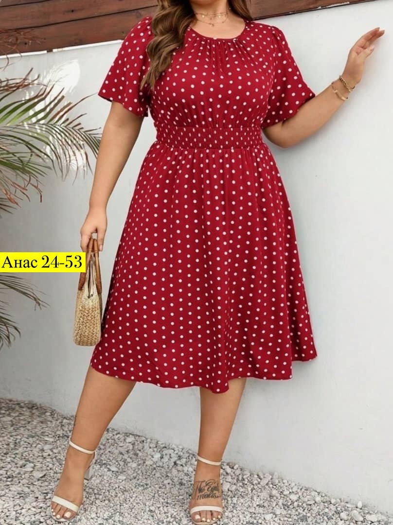 женское платье больших размеров,женское платье в горошек,платье большие размеры,летнее платье больших размеров,офисное платье больших размеров