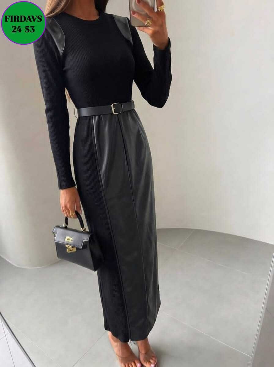 кожаная юбка,юбка из экокожи,длинная кожаная юбка,платье женское,кожаный сарафан