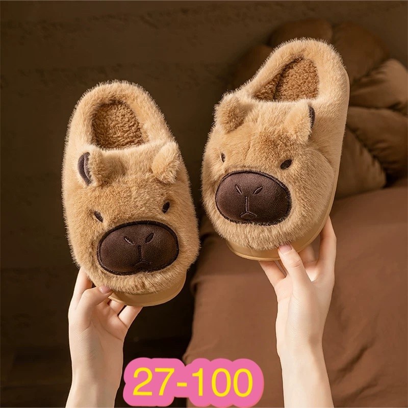 плюшевые тапочки капибары,тапочки домашние,плюшевые тапочки,плюшевые домашние тапочки,милые тапочки