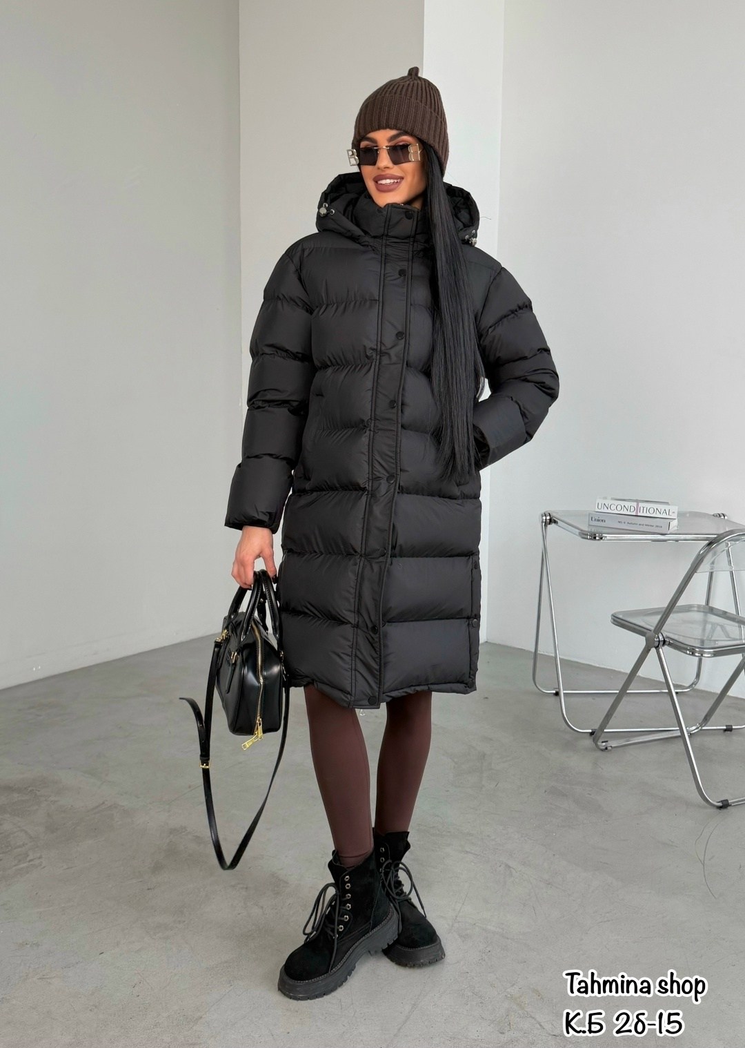 зимний пуховик длинный с капюшоном reg&life,куртка зимняя длинная с капюшоном karmel style,модные пуховики 2026,женская зимняя куртка,двусторонний пуховик