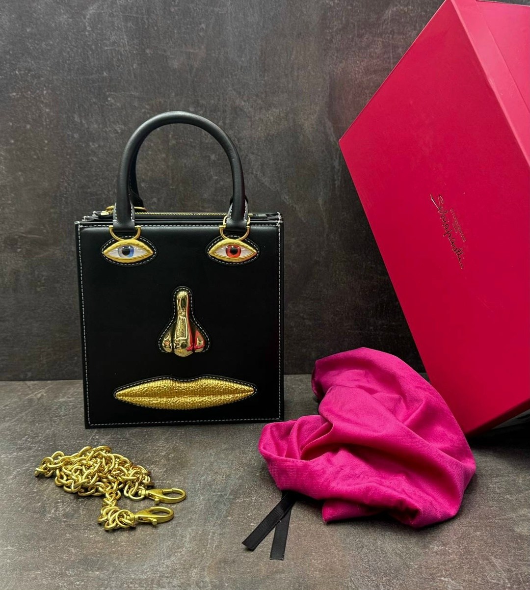 сумка-тоут schiaparelli,сумка schiaparelli,женская сумка schiaparelli,бархатная сумка для глаз schiaparelli premium sense demon,брендовая женская сумка