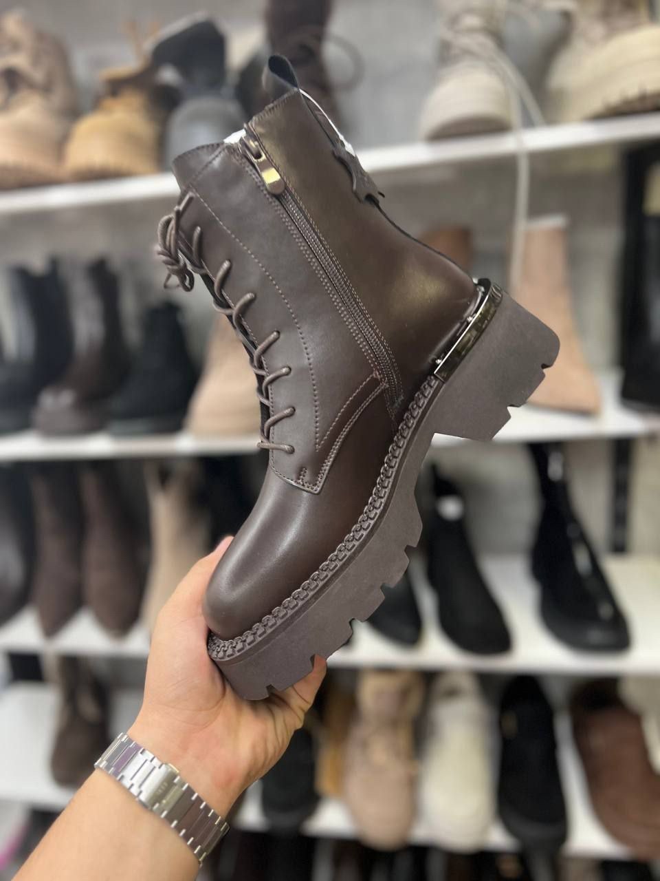 ,женские ботинки,respect vs12-131068v женские ботинки коричневый натуральная кожа зима,ботинки,ботинки женские коричневые