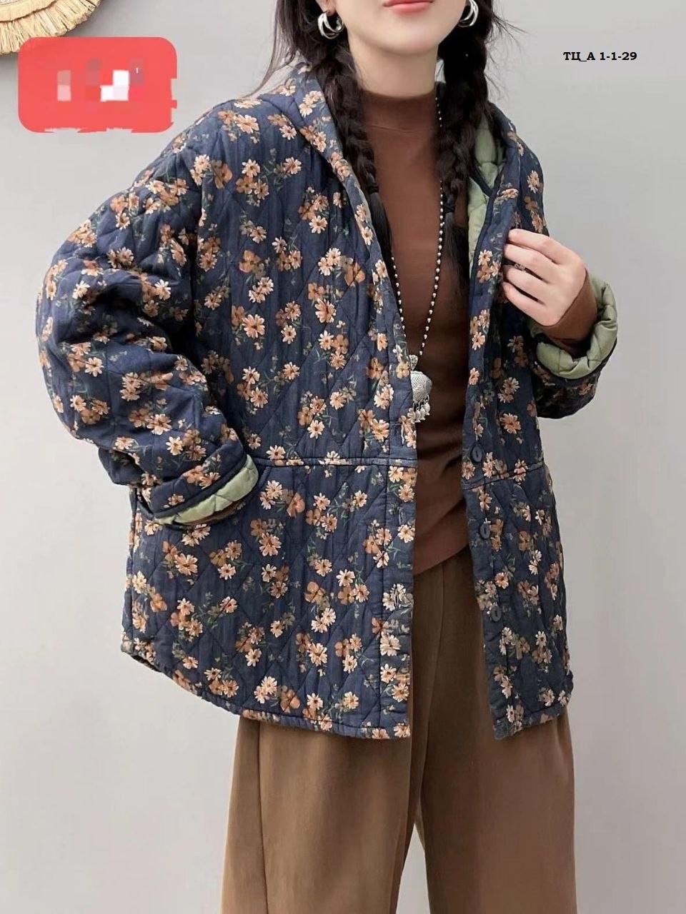 куртка стеганая фуфайка корейская мода lady in style,стеганая льняная женская куртка,куртка фуфайка женская,фуфайка куртка женская с цветами,куртка фуфайка стеганая lady in style