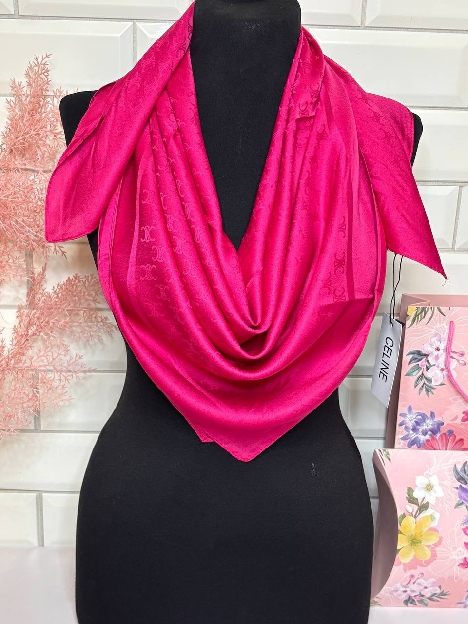 платок женский однотонный (100*100 см.) арт. 1362061,платок женский,платок шелковый женский,шелковый платок,платок женский однотонный