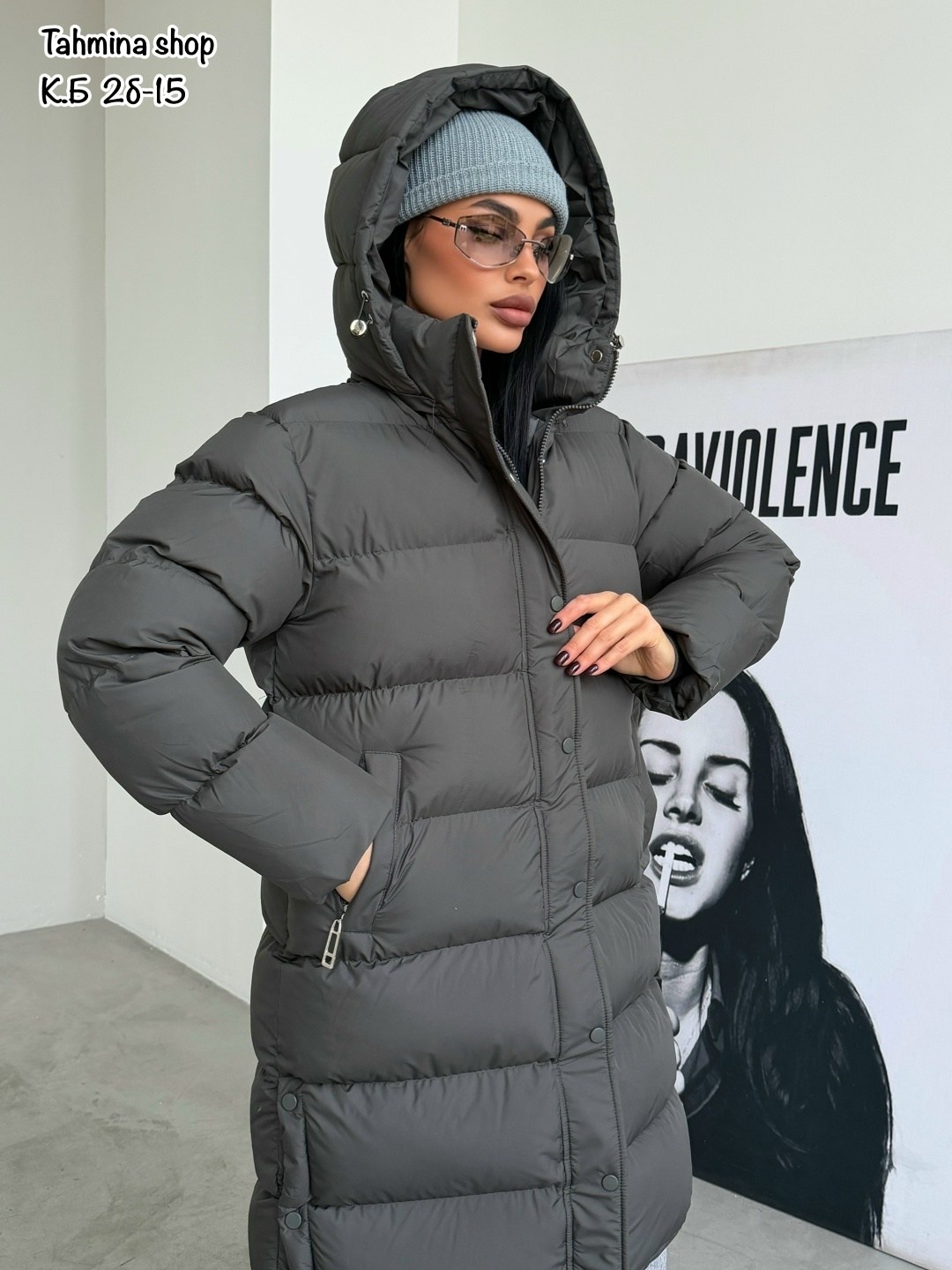 зимний пуховик длинный с капюшоном reg&life,куртка зимняя длинная с капюшоном karmel style,модные пуховики 2026,женская зимняя куртка,двусторонний пуховик