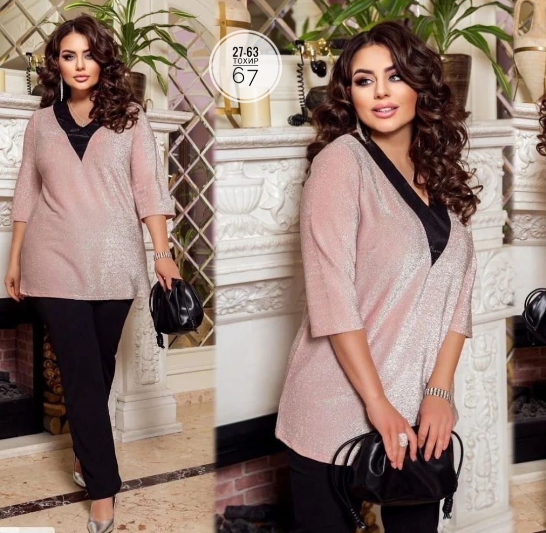 женская блузка ткань люрекс,блузка женская, ткань-люрекс,брючный костюм,блузки из люрекса для полных женщин