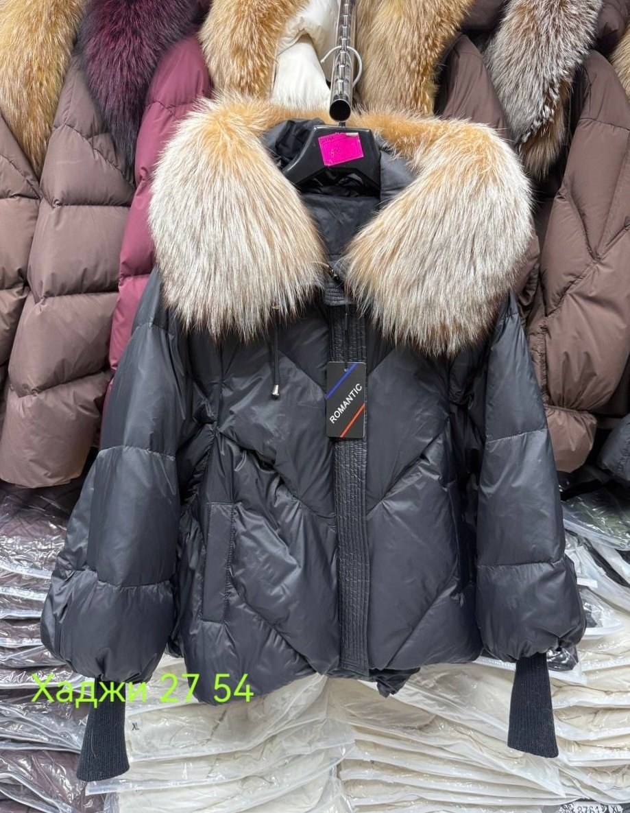 женский пуховик на утином пуху с большим воротником из меха енота,женский пуховик с мехом,пуховик с натуральным мехом,пуховик зимний женский,пуховик женский
