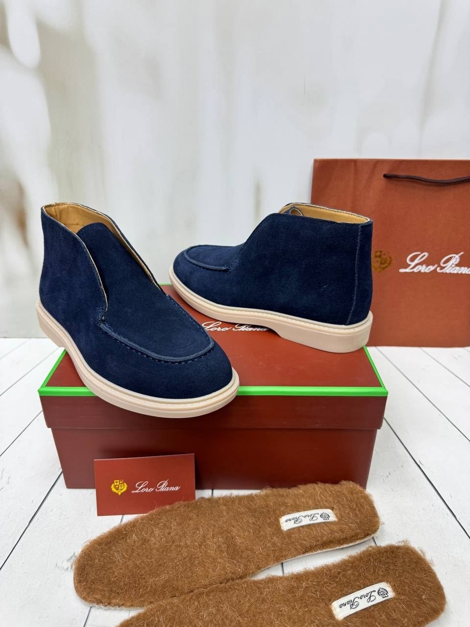 ,мужские лоферы loro piana,лоферы loro piana,ботинки loro piana,женские ботинки замшевые loro piana синие, 6134