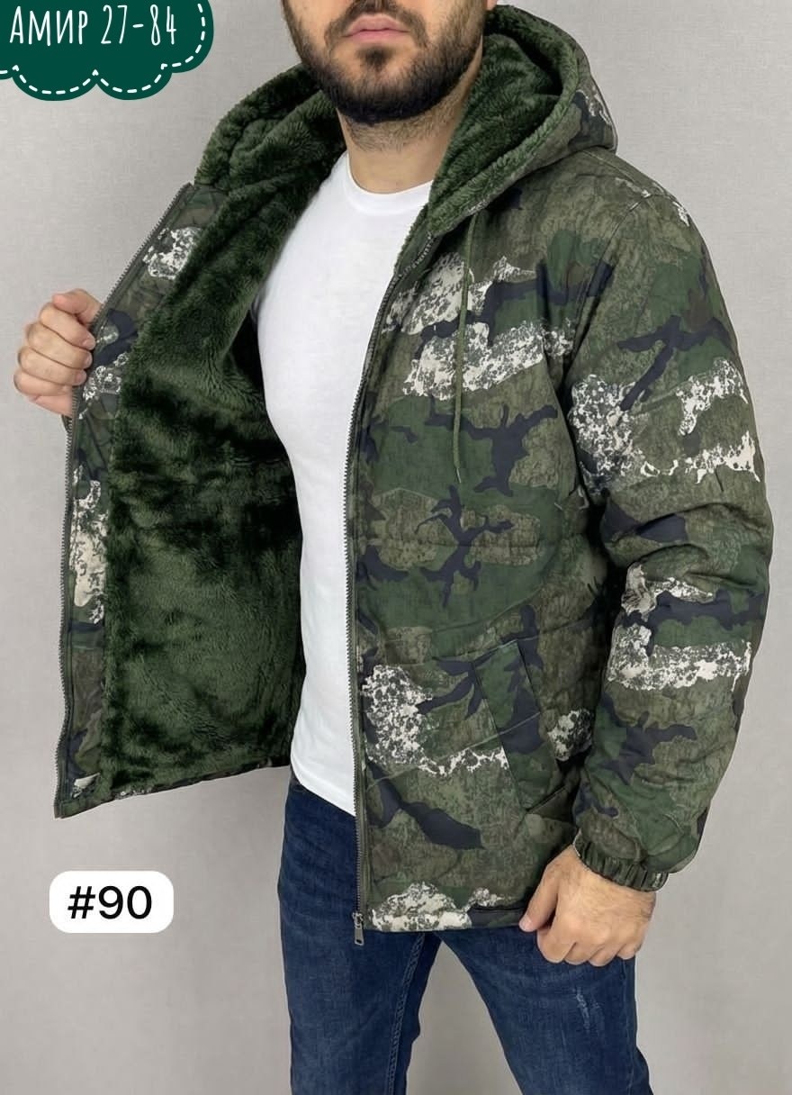 куртка демисезонная с капюшоном и мехом камуфляж,мужская куртка с мехом,демисезонная куртка,куртка мужскaя демисезонная,куртка камуфляжная