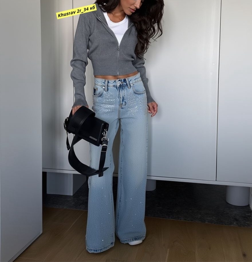 женские джинсы,женские джинсы с высокой талией со стразами,модные джинсы,джинсы со стразами,стильные джинсы