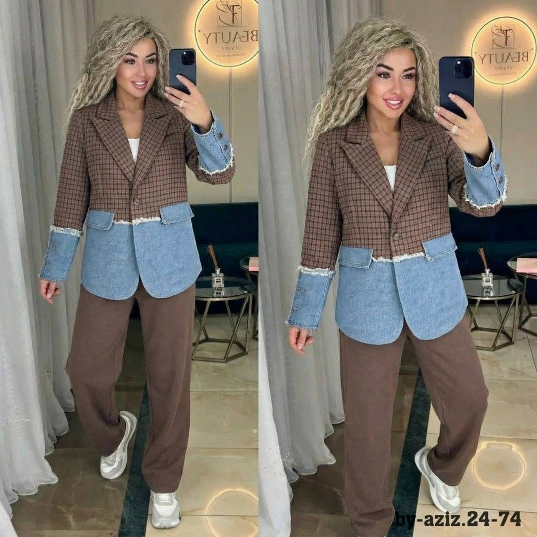 модный костюм,женский джинсовый пиджак,женский джинсовый комбинированный пиджак,костюм женский классический,пиджак джинсовый