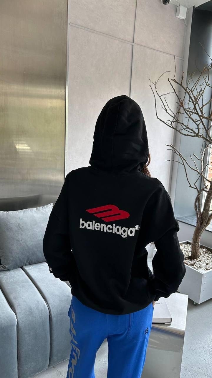 худи balenciaga,мужские толстовки balenciaga,balenciaga оверсайз худи чёрного цвета,hoodie balenciaga,худи balenciaga черное